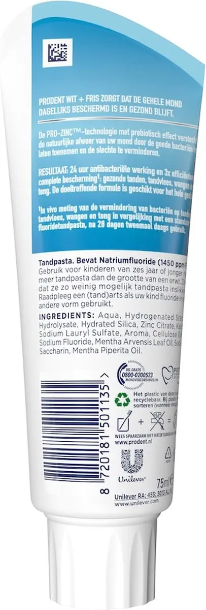 Prodent Wit & Fris Tandpasta 75ml