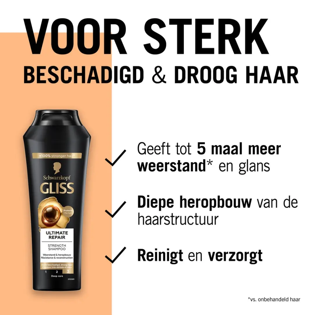 Gliss Ultimate Repair Shampoo - 6x250ml