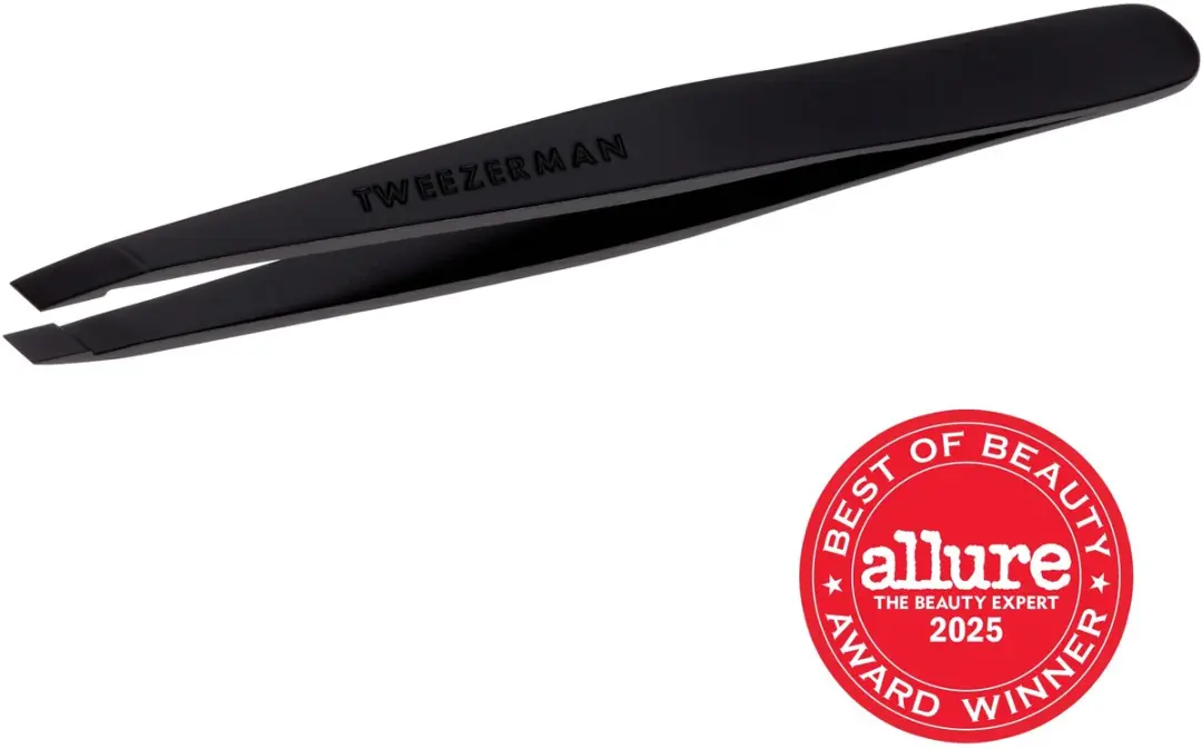 Tweezerman Slant Classic Black Matte Wenkbrauwpincet