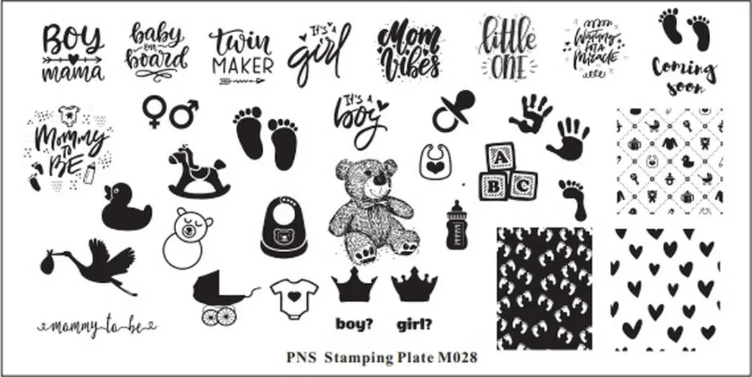 Korneliya PNS Stamping Plate MINI M028 - 28