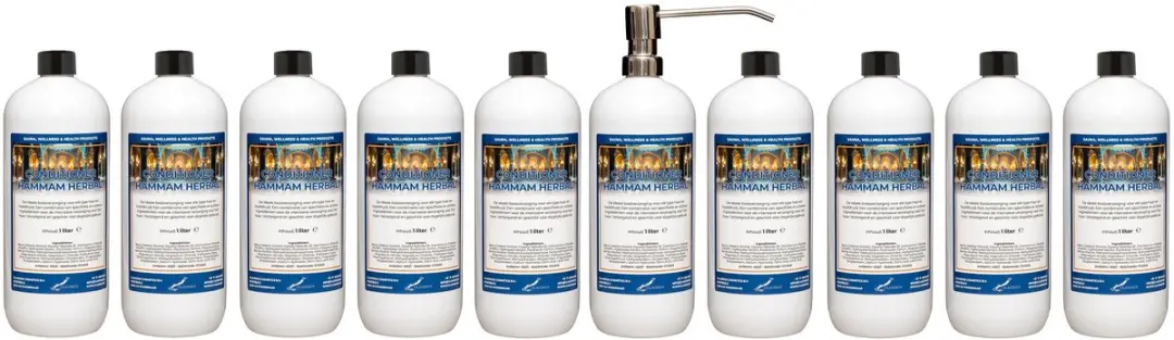 Splashbox Cosmetics Hammam Herbal Hairconditioner 1L - 3 Stuks