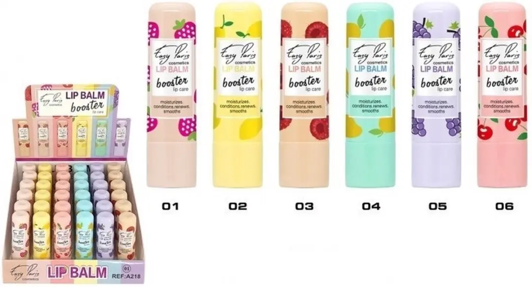 Easy Paris Cosmetics Lip Balm Boosters Set - 6 Stuks