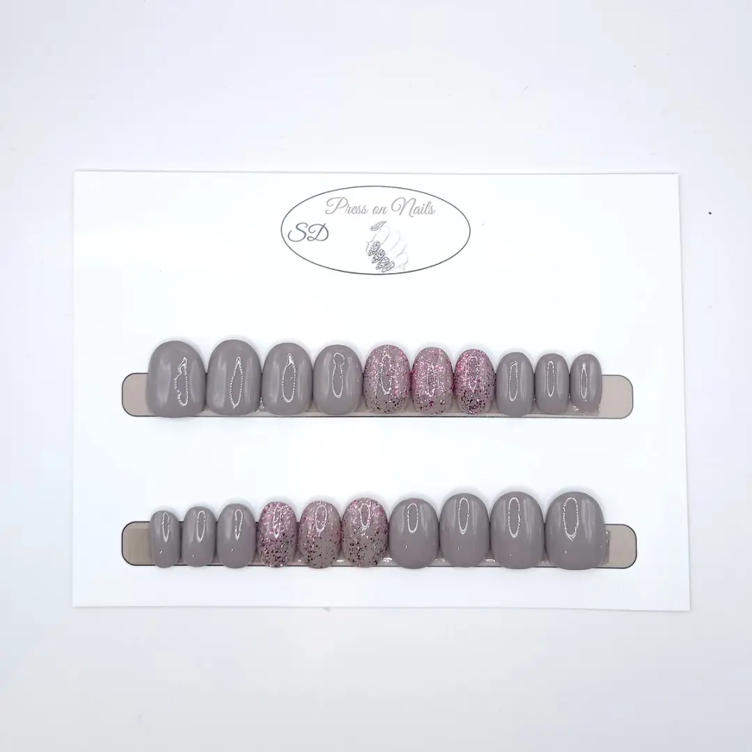 SD Press on Nails B145 Plaknagels XS Almond - 20 Stuks