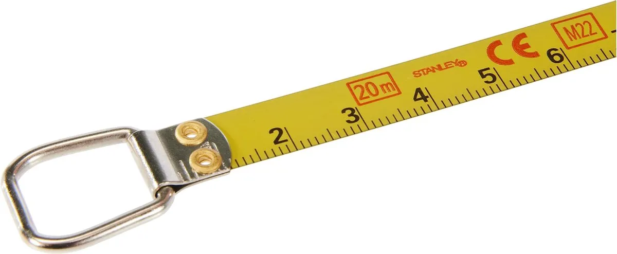 Stanley Landmeter Staal 20m - 9.5mm Geel