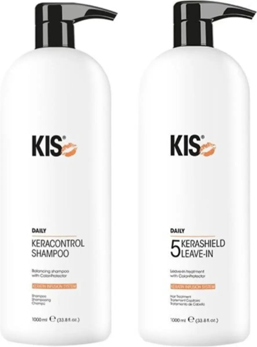 KIS Daily KeraControl Shampoo & KeraShield Leave-In 2x1000ml
