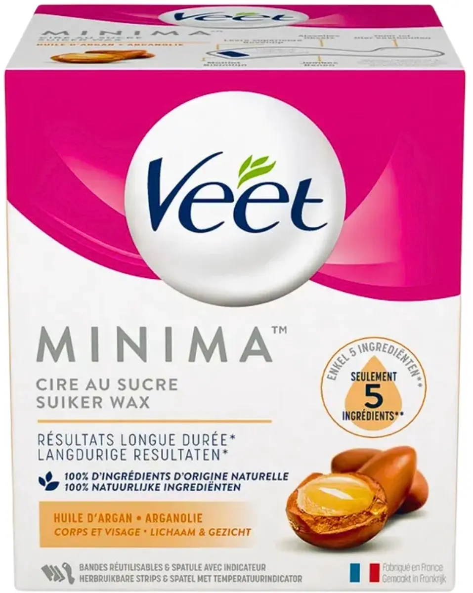 Veet Warme Wax Minima Arganolie 750ml - 3 Stuks