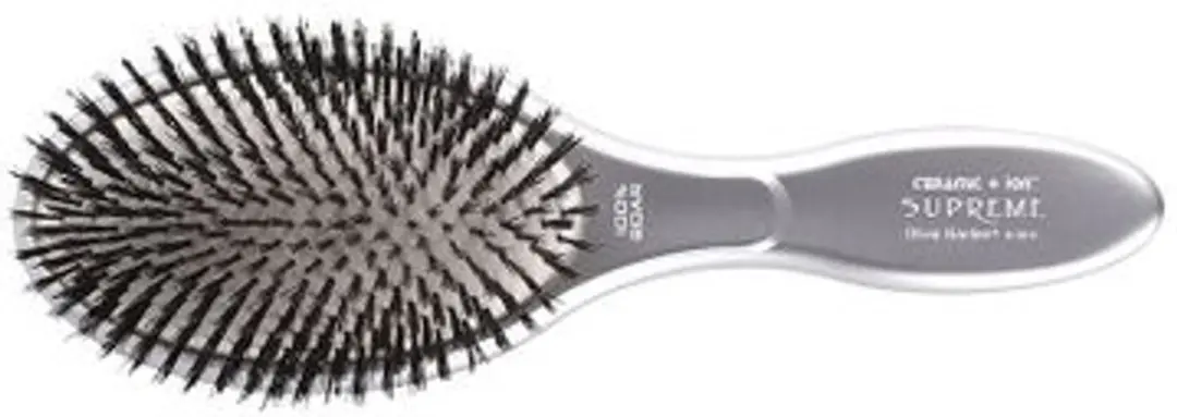 Olivia Garden Care Oval Boar Haarborstel - Zwart