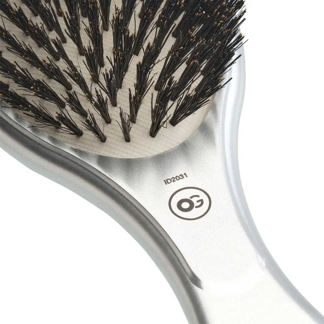 Olivia Garden Care Oval Boar Haarborstel - Zwart