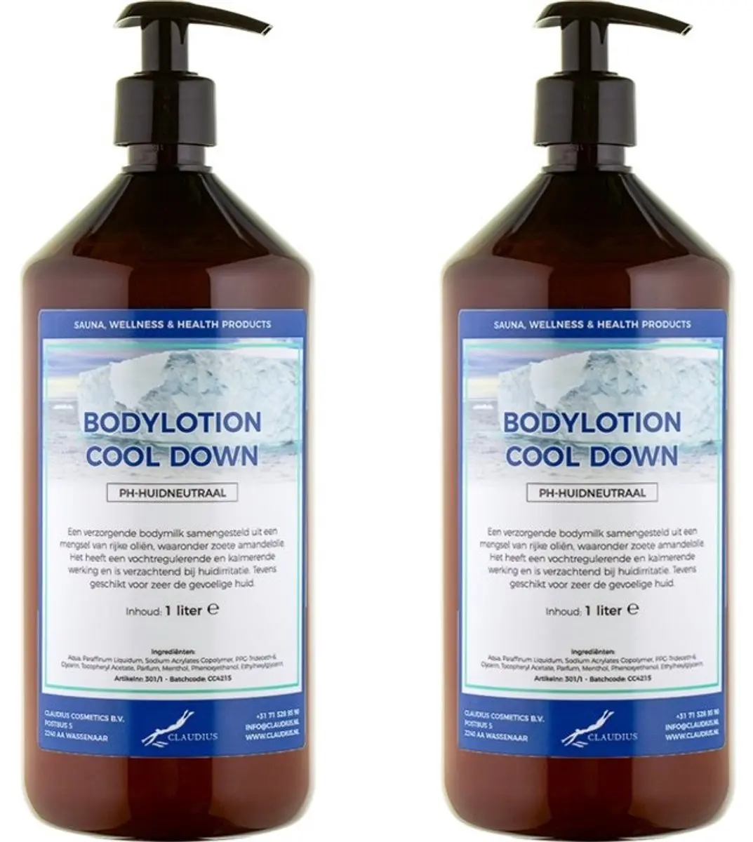 Splashbox Cosmetics Bodylotion Cool Down 2 Liter - 2 Stuks