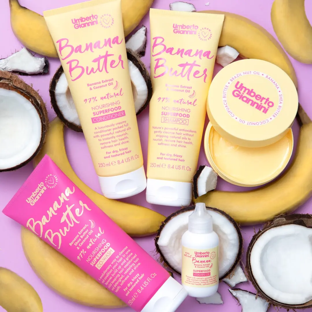 Umberto Giannini Banana Butter Shampoo & Conditioner Set 2x250ml