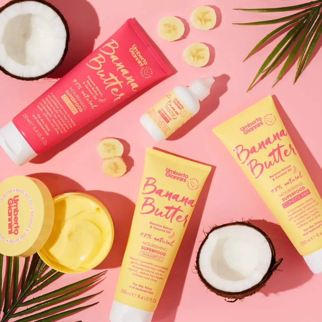Umberto Giannini Banana Butter Shampoo & Conditioner Set 2x250ml