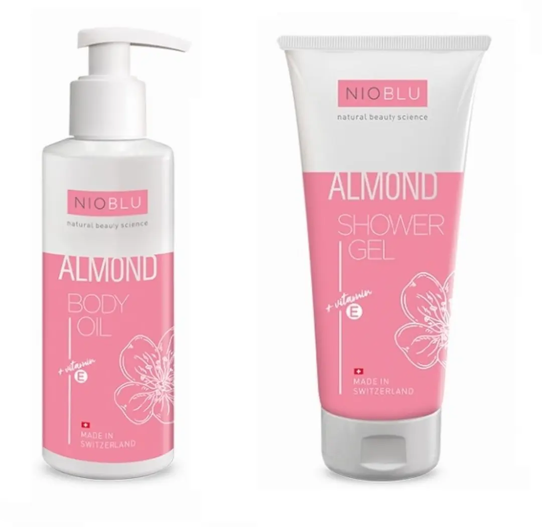Nioblu Almond Bodyolie & Douchegel Set