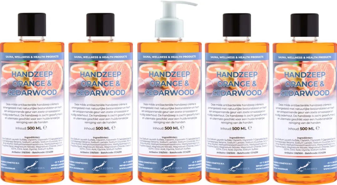 Splashbox Cosmetics Handzeep Sweet Orange & Cedarwood 500ml