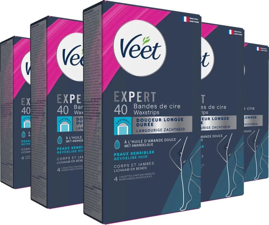 Veet Expert Koude Wasstrips Benen Sensitive 200 Stuks