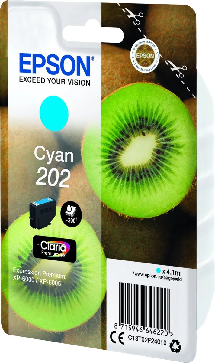 Epson C13T02F24020 Cyaan Inktcartridge - 300 Pagina's