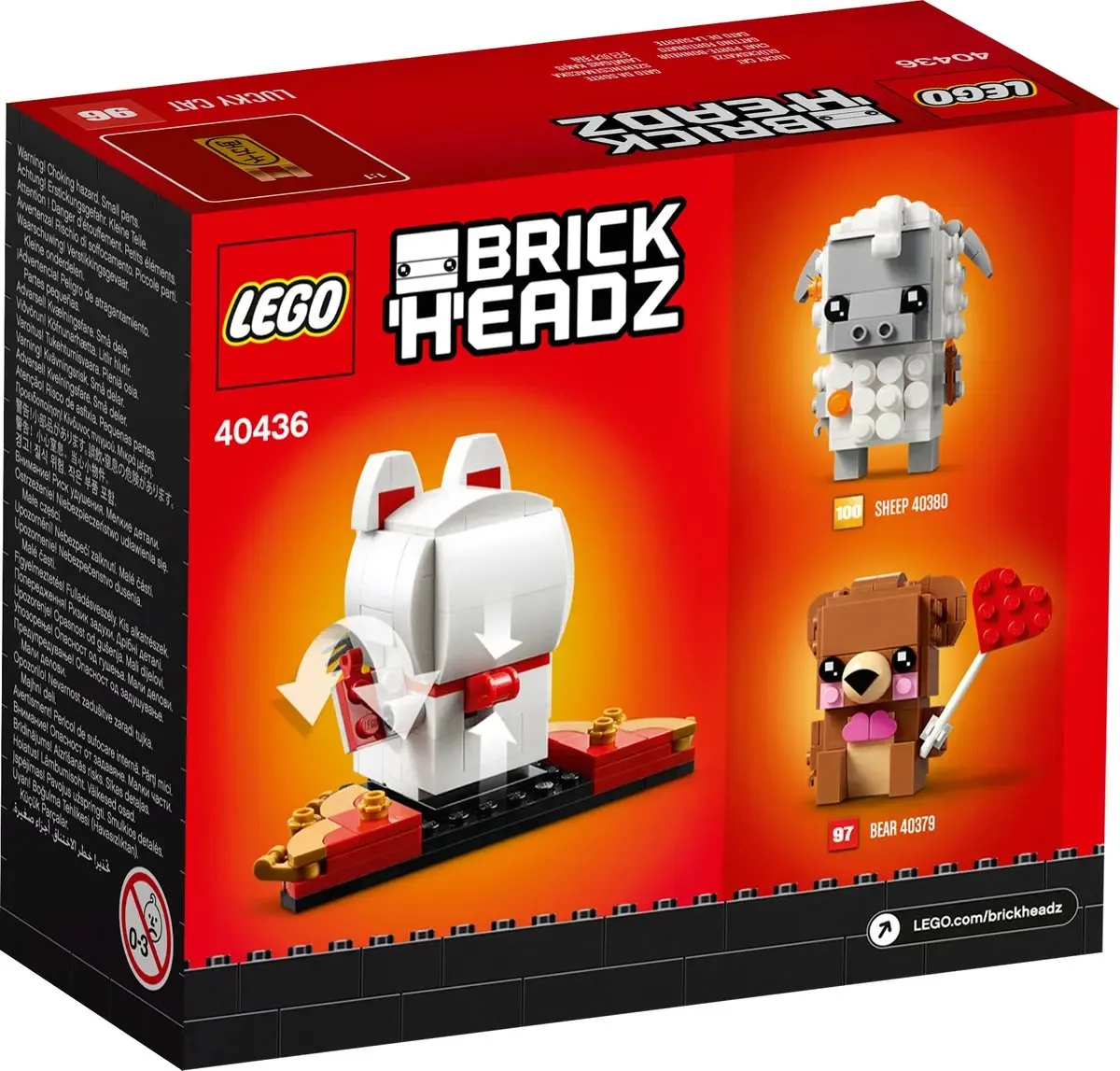 LEGO Brickheadz Glückskatze - 134 Stukken - Wit