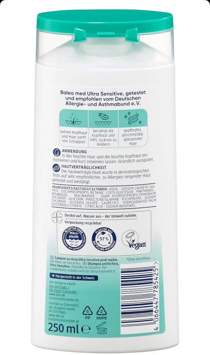 Balea Anti Roos Shampoo Ultra Sensitive 250ml