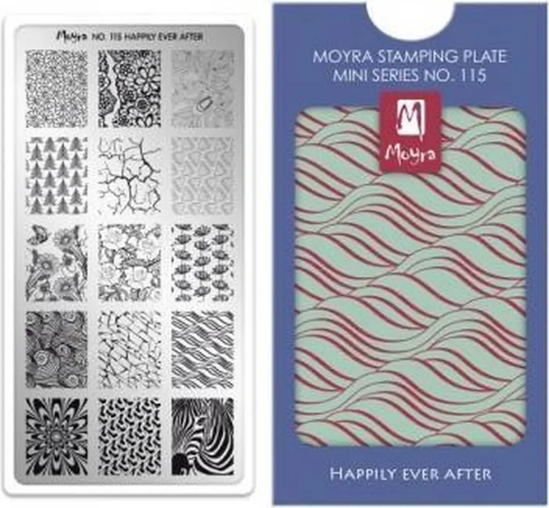Moyra Mini Stamping Plate Happily Ever After M115