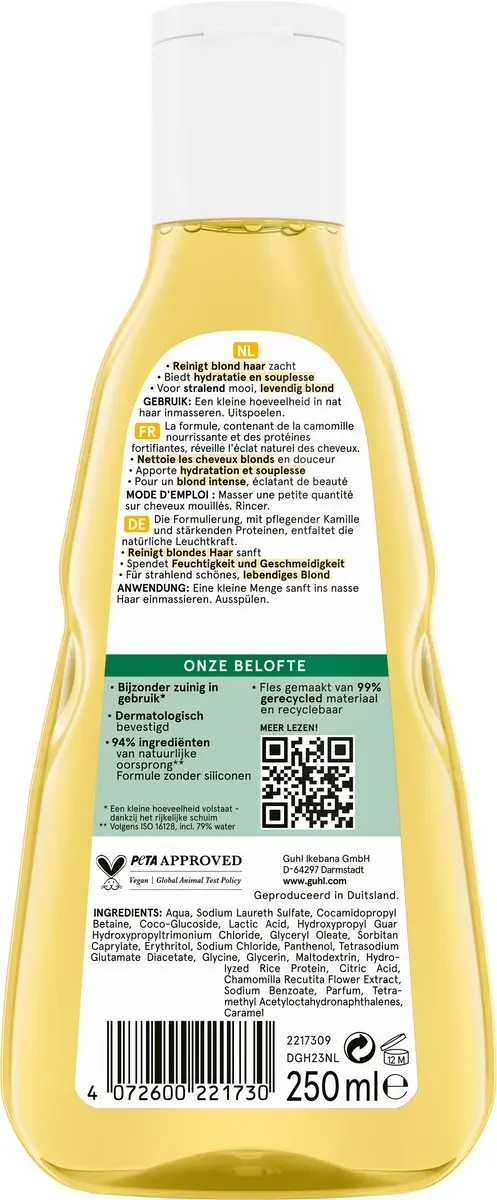 Guhl Colorshine Blond Shampoo 250ml