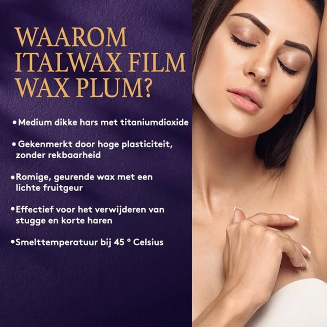 Italwax Film Wax Pruim 500g - Professionele Hars