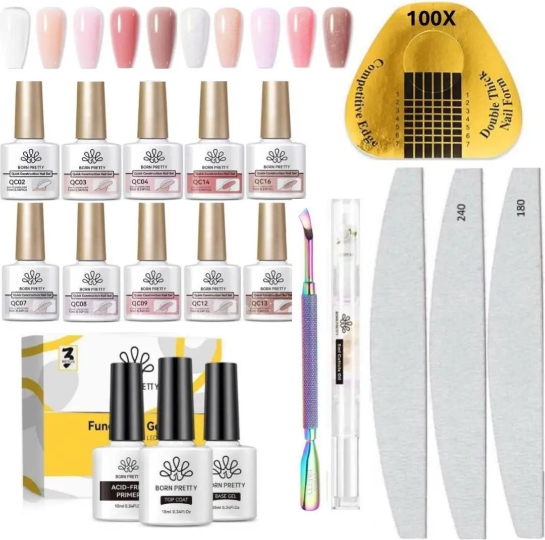 Born Pretty Builder in a Bottle Biab Set - 113 Stuks - 10ml Glitter