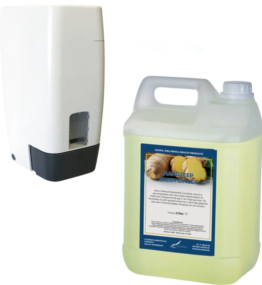 Splashbox Cosmetics Zeepdispenser 1L + 5L Handzeep Fresh Ginger