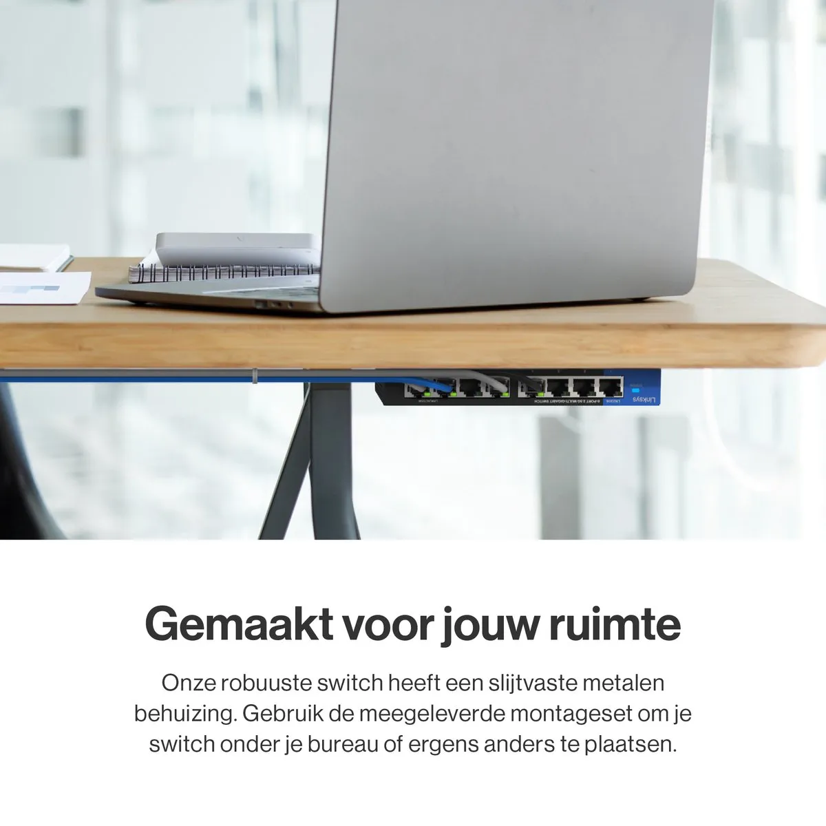 Linksys LN2308 Unmanaged Switch 8-Poorten 2500 Mbps - Zwart