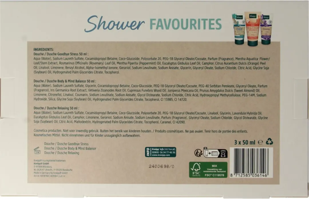 Kneipp Shower Moments Geschenkset - 3 Stuks