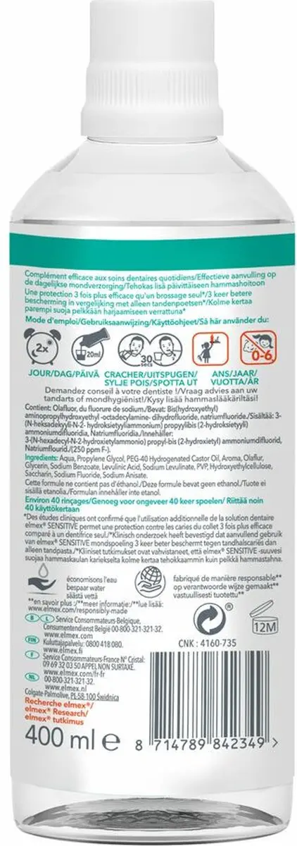 Elmex Tandspoeling Sensitive 400ml - 6 Stuks