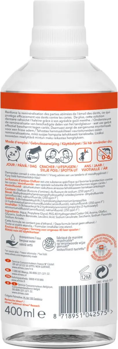 Elmex Anti-Cariës Tandspoeling 2400ml - 6 Stuks
