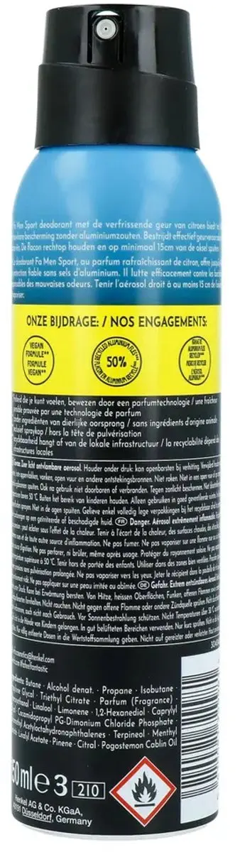 Fa Deodorant Spray Sport Citrus Green 150ml