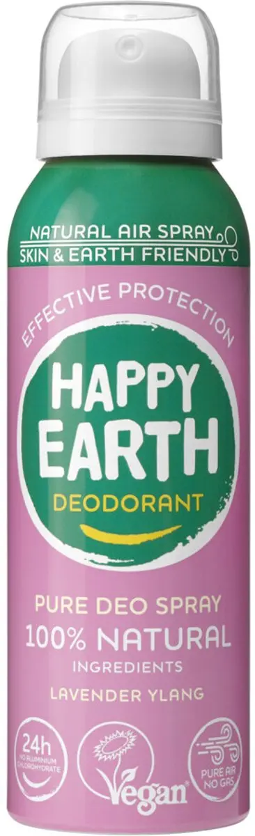 Happy Earth Natuurlijke Deodorant Air Spray Lavender Ylang 100ml