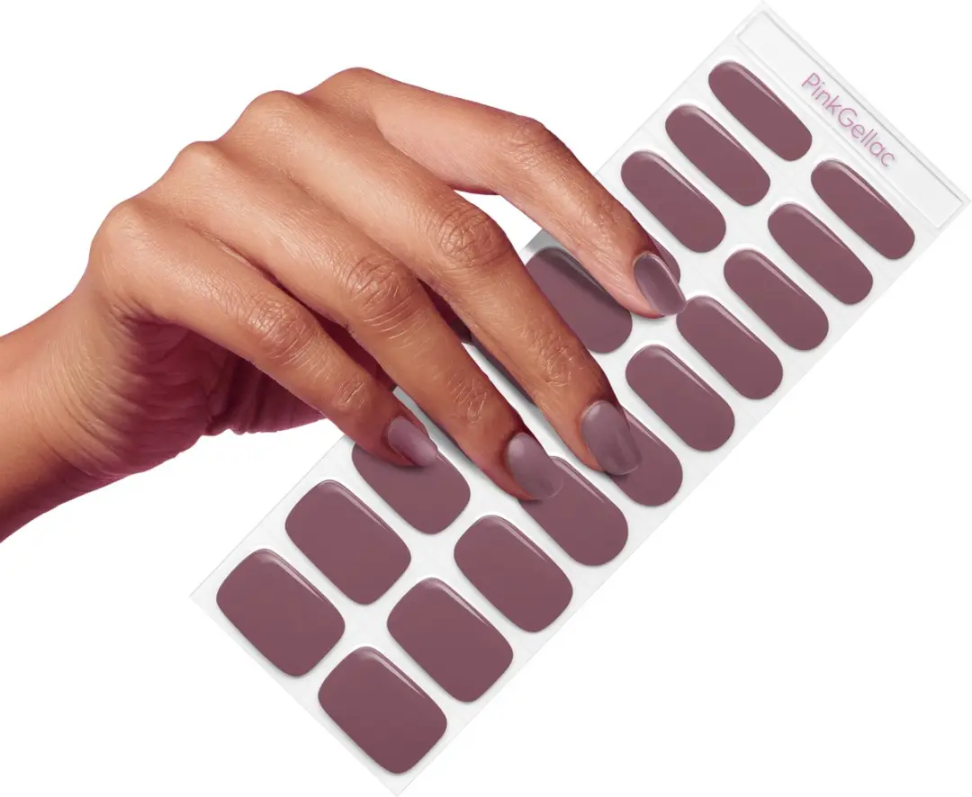 Pink Gellac UV Nagelstickers Deep Mauve