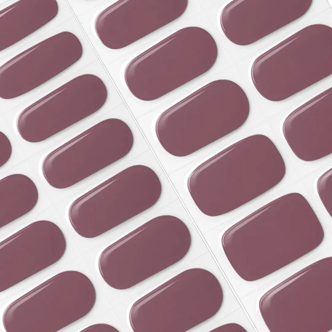 Pink Gellac UV Nagelstickers Deep Mauve - 20 Stuks