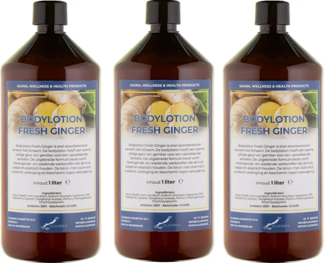 Splashbox Cosmetics Bodylotion Fresh Ginger 3 Liter - 3 Stuks