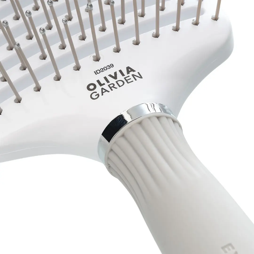 Olivia Garden Expert Care Vent Nylon Haarborstel - Zilver - L