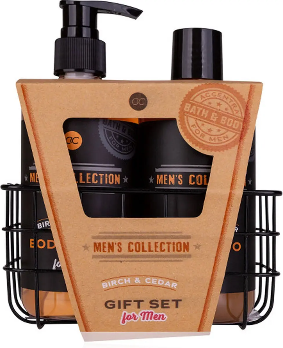 Accentra Herencollectie Geschenkset - 600ml Shampoo & Body Wash - Berk & Ceder