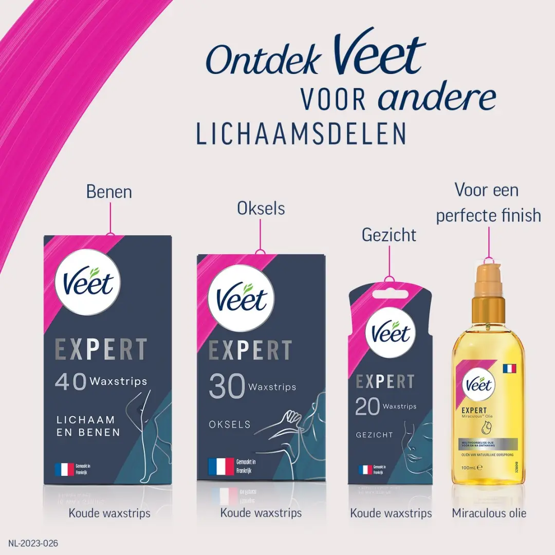 Veet Expert Gezicht Ontharingsstrips - 40 Stuks