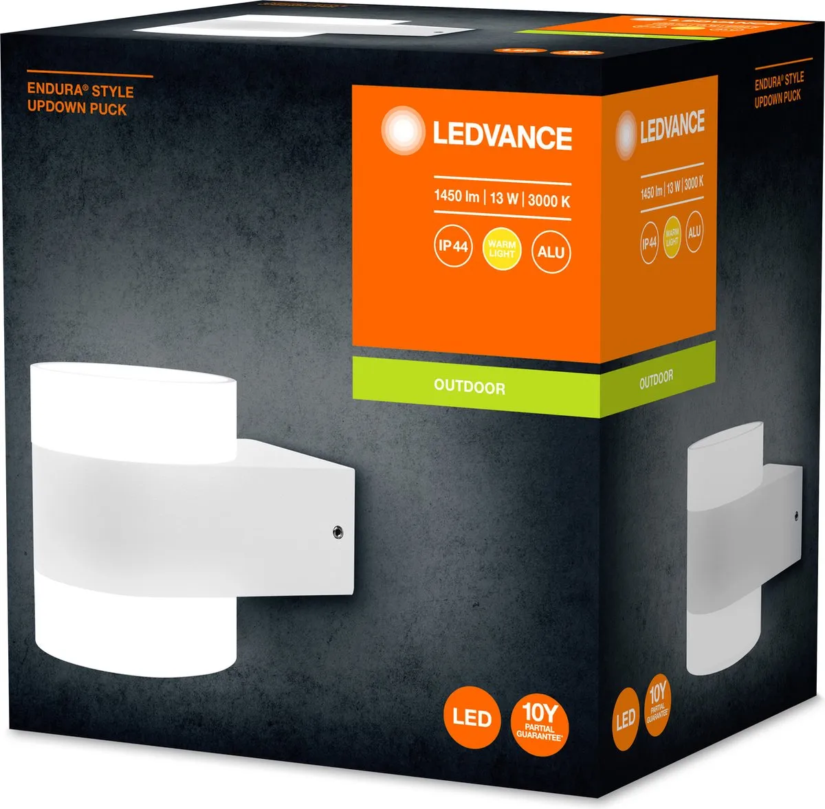 LEDVANCE Endura Style Updown Puck Wandlamp - Warm wit 3000K - IP44