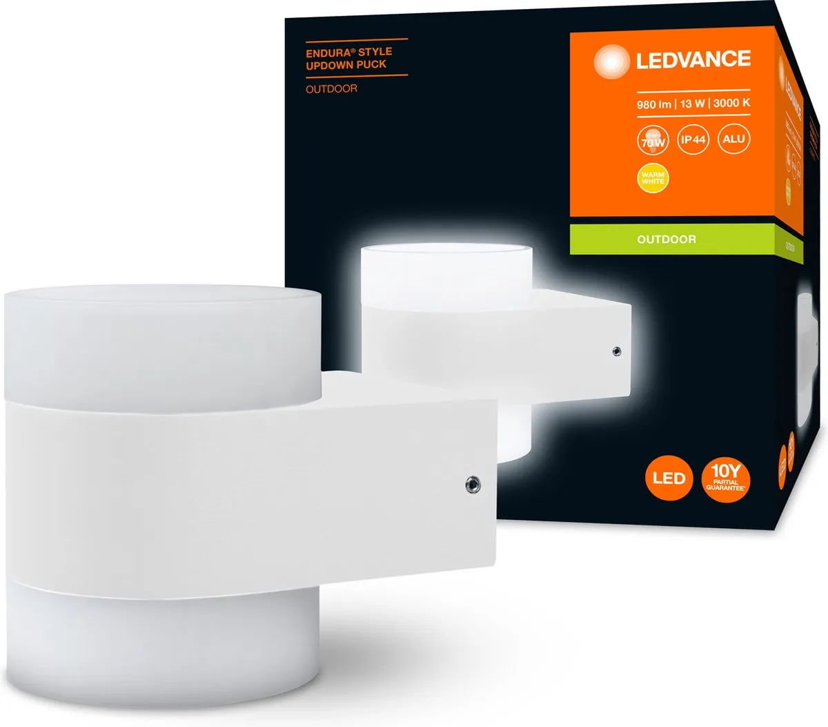 LEDVANCE Endura Style Updown Puck Wandlamp - Warm wit 3000K - IP44