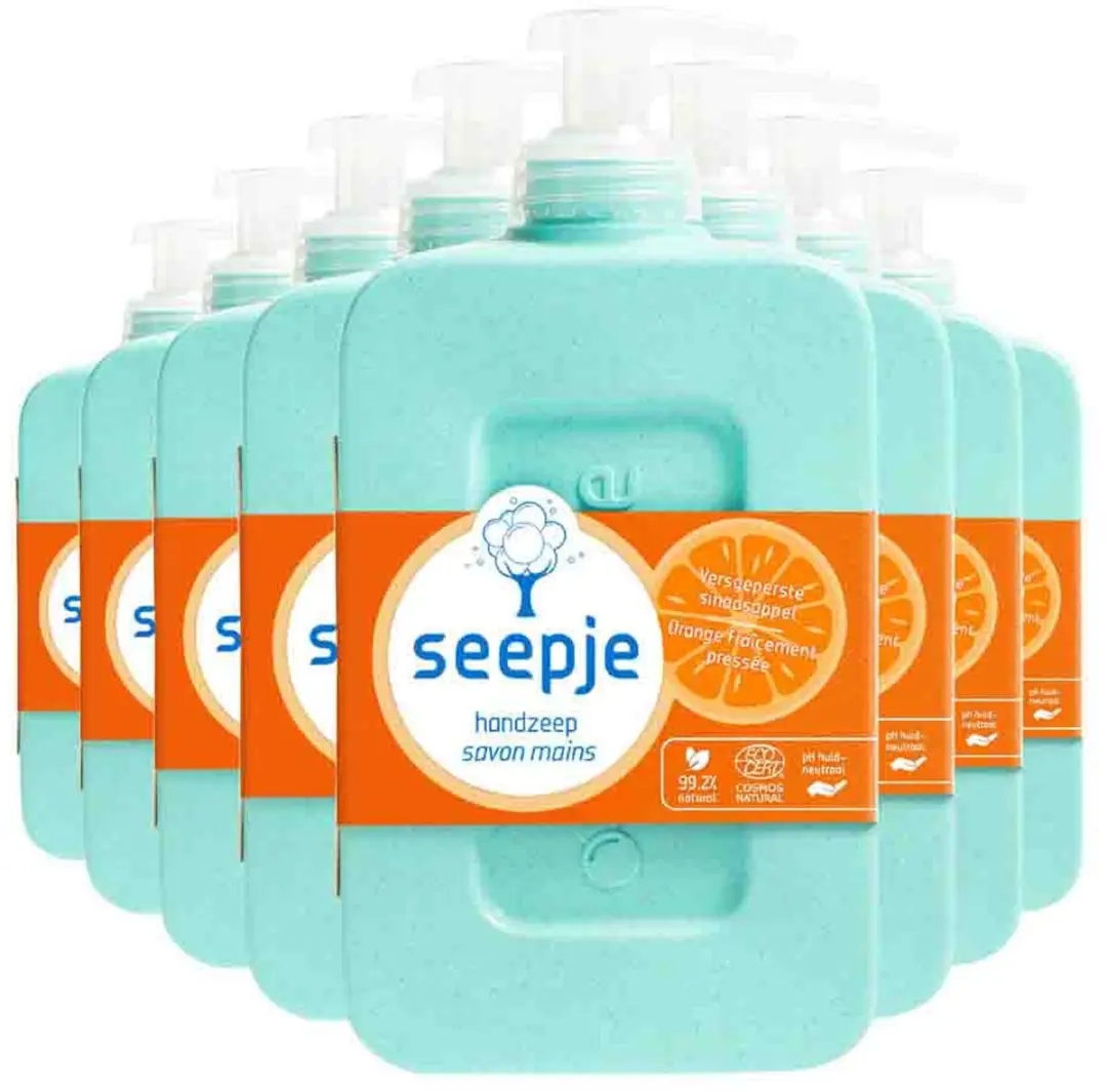 Seepje Handzeep Versgeperste Sinaasappel 300ml - 8 Stuks