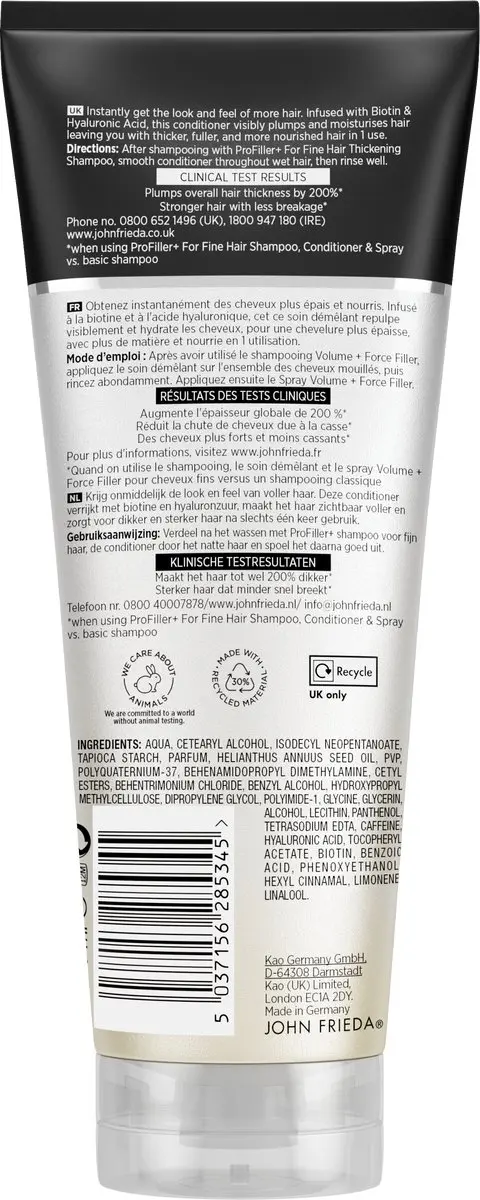 John Frieda PROfiller+ Conditioner 250ml