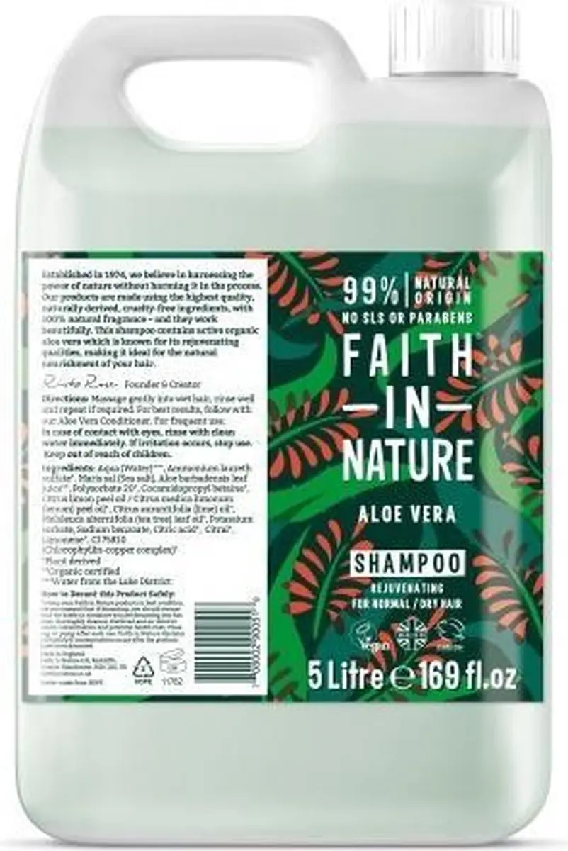 Faith In Nature Aloe Vera Shampoo 5L