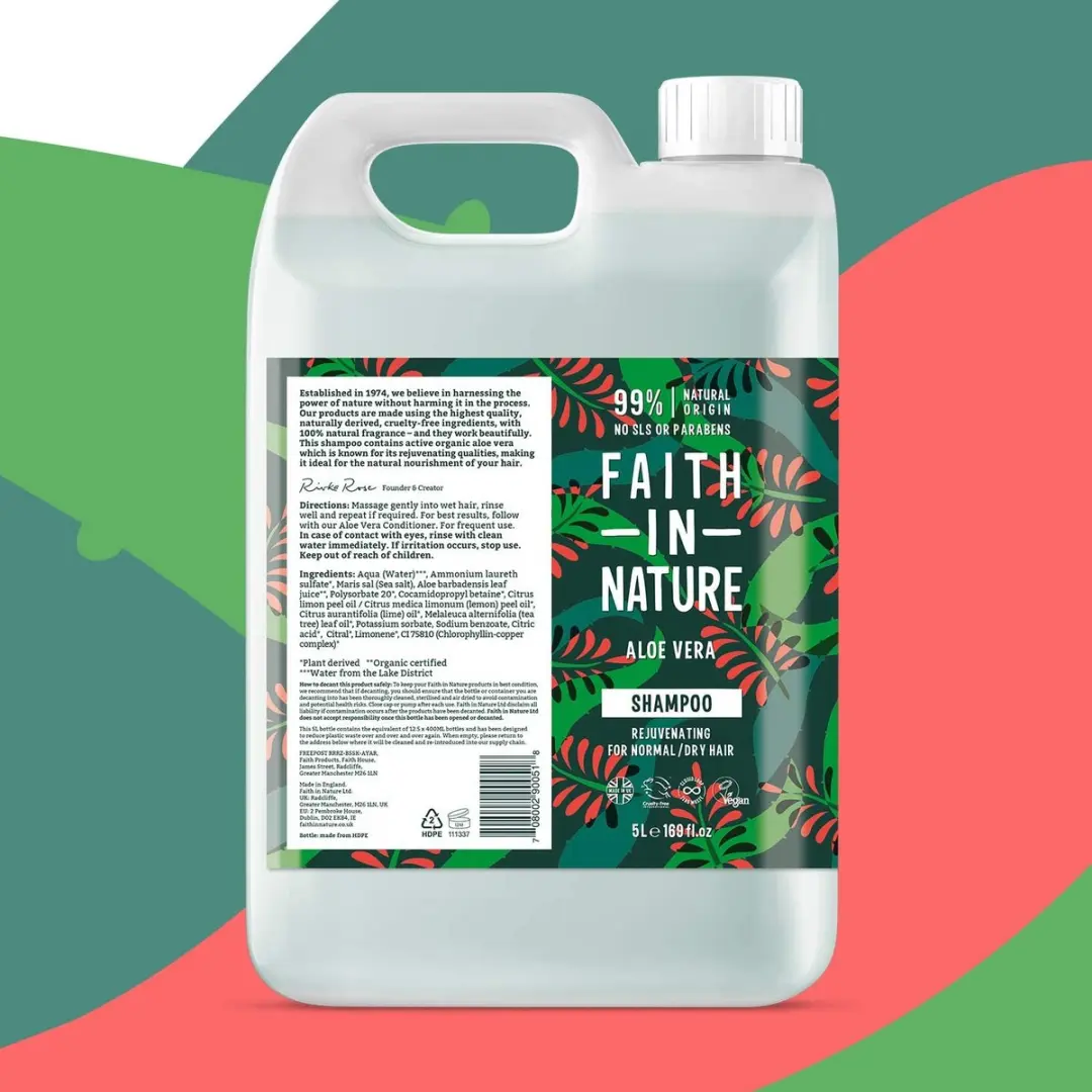 Faith In Nature Aloe Vera Shampoo 5L