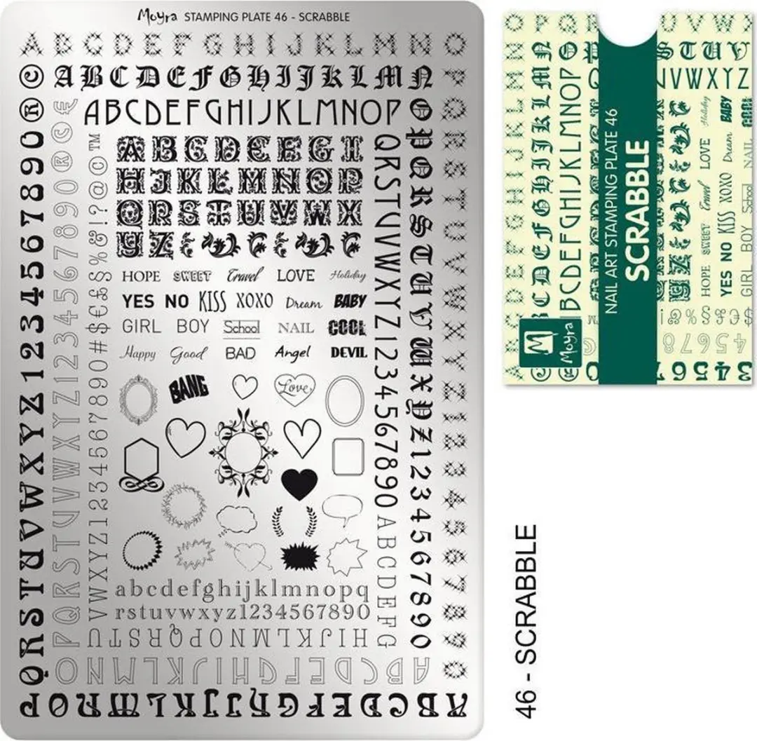 Moyra Stamping Plate 46 Scrabble - 55g