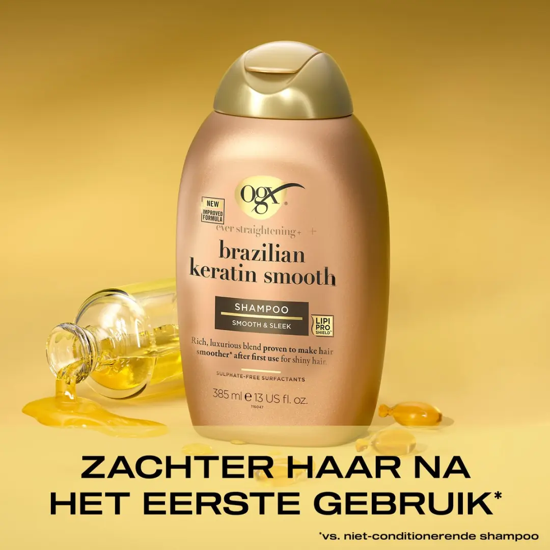 OGX Shampoo Brazilian Keratine Smooth 3x385ml - Kokosolie & Keratine