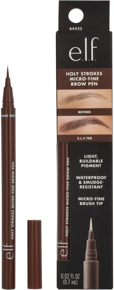 ELF Holy Strokes Micro-Fine Brow Pen 0.7ml - Donkerbruin