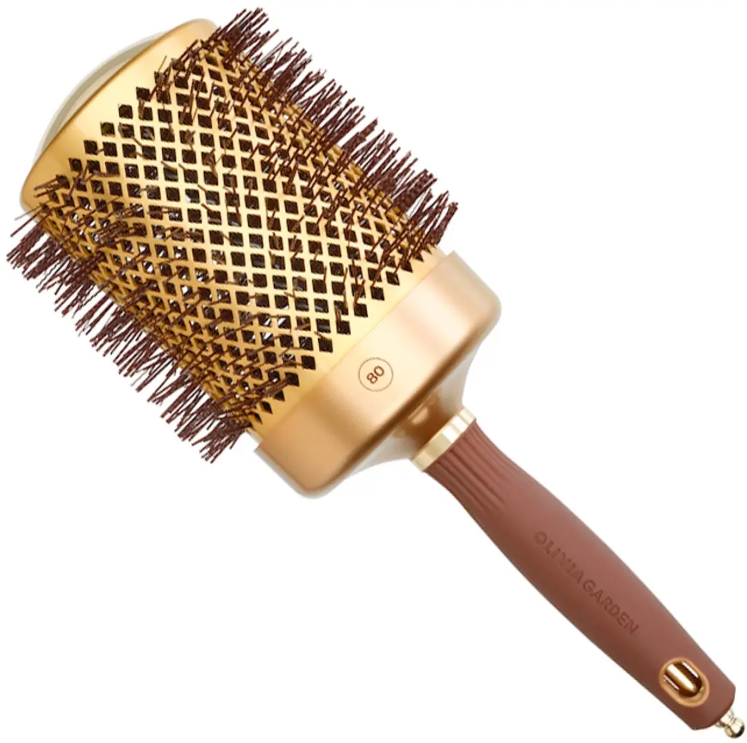 Olivia Garden Expert Blowout Shine Wavy Föhnborstel Goud-Bruin