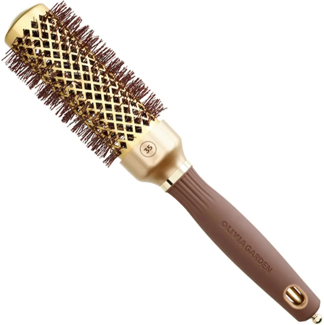 Olivia Garden Expert Blowout Shine Wavy Föhnborstel Goud-Bruin