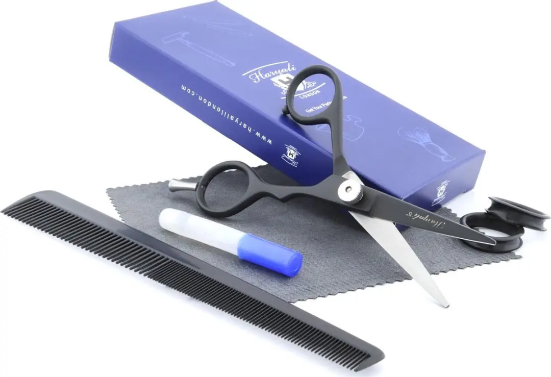 Haryali London Kappersschaar 5 Inches - Roestvrijstaal - Zwart